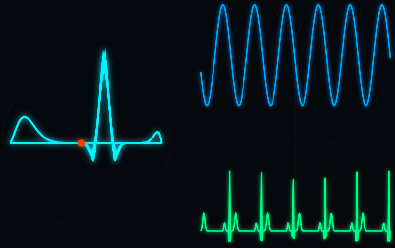 Biomedical Data and Lissajous Curves Visualization