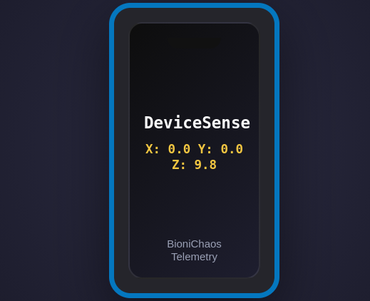 DeviceSense - Bio-Kinetic Phone Sensor Dashboard & Interactive Signal Sandbox