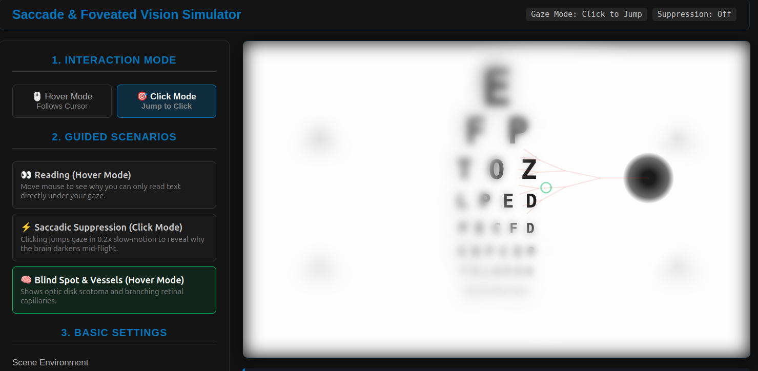Saccade & Foveated Vision Simulator