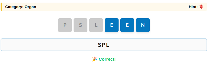 Word Scramble: Medical Adventure