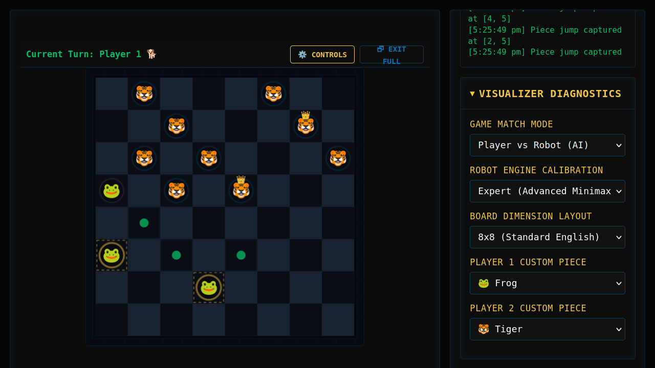 Emoji Checkers - Interactive AI Laboratory