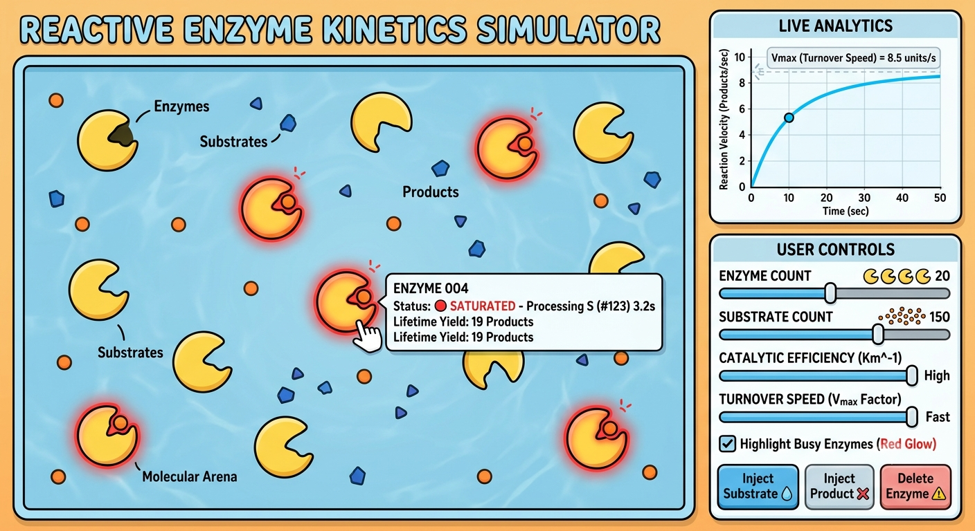 Reactive Enzyme Kinetics Simulator - Interactive Laboratory