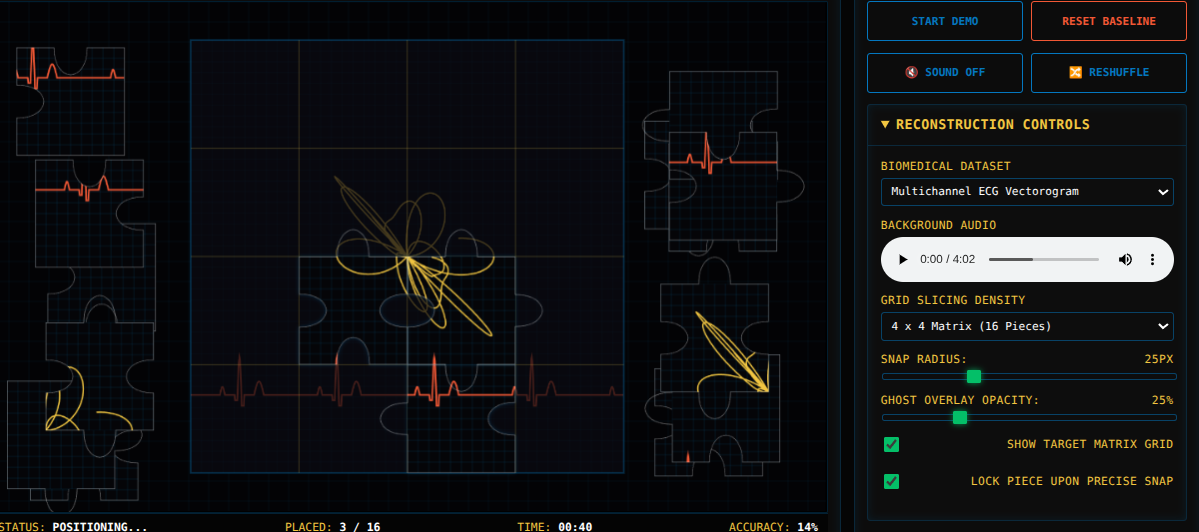 Biomedical Jigsaw Visual Reconstruction Lab - Interactive Simulator