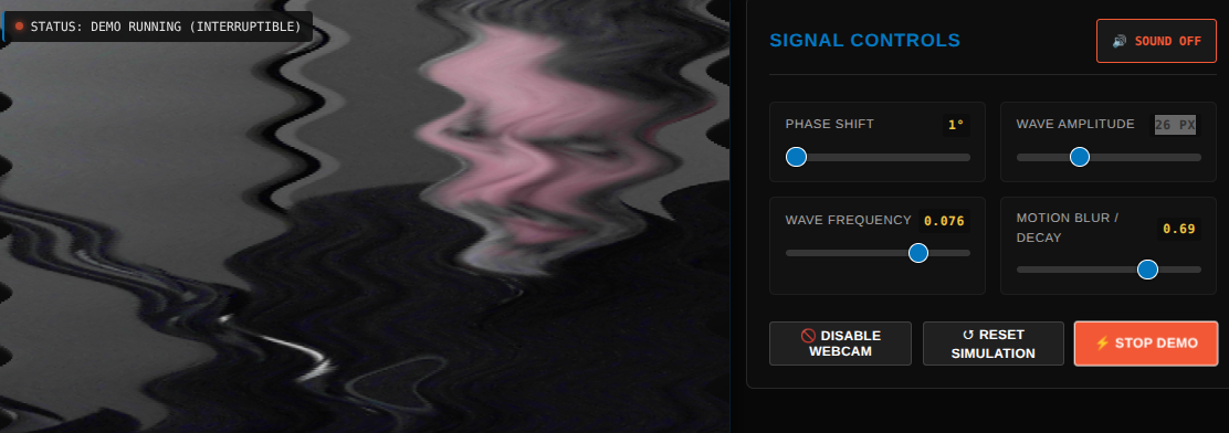 Interactive Phase & Visual Sonification Simulation