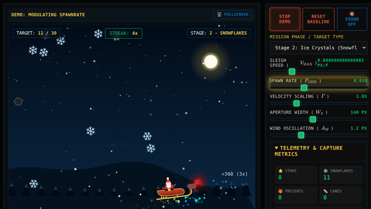 Santa's Christmas Collector - Holiday Physics & Interactive Simulator